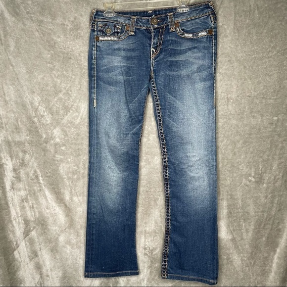 True Religion Bootcut Stone Washed Medium Jeans Size 30 - Picture 1 of 9